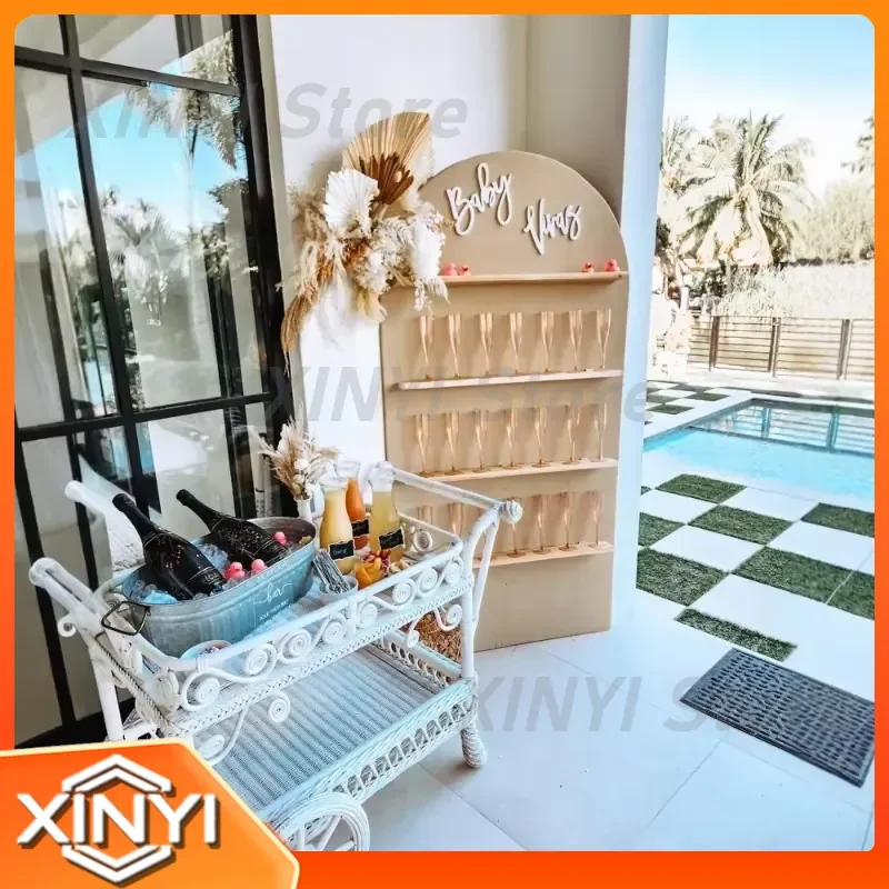 Wedding Decoration Luxury Champagne Display Stand Wall Bar Cocktail Stand Event Background Champagne Wall for Home Bar Party