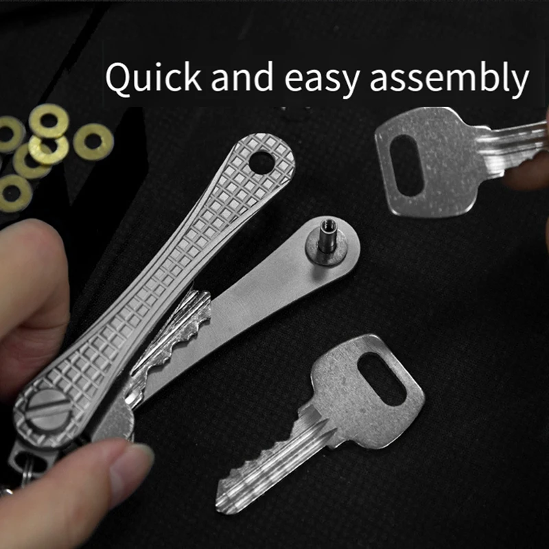 Titanium Alloy Key Organizer Men's Mini Key Clip Car Key Bag Waist Hanging Key Chain Hook Easy Install Easy To Use