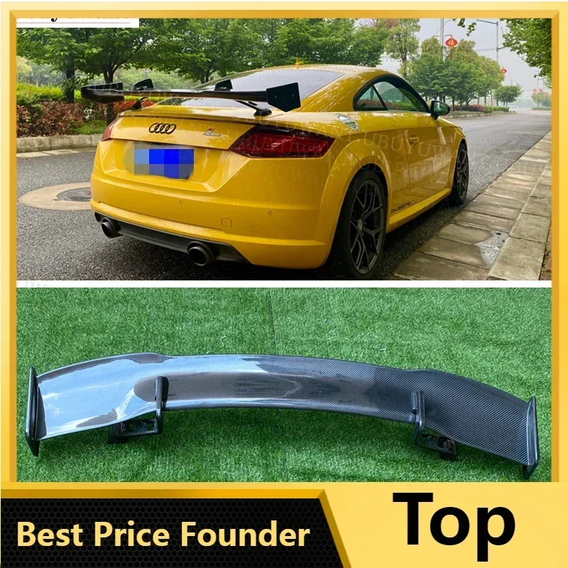 Rear Genuine Carbon Fiber Trunk Spoiler Deck Wing For  Audi  New  R8/TT/TTS/TTRS/S3/S4/S5/S6/S7/S8  Auto Accessories Car Styling