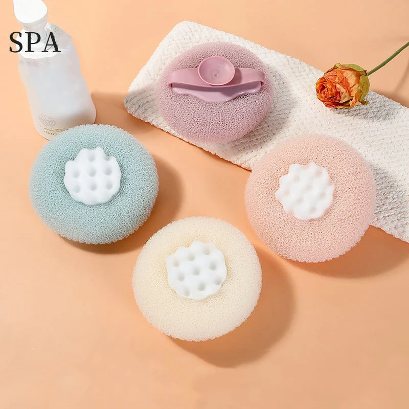 1pc SPA Exfoliating Shower Brush Soft Bath Ball Body Clean Scrubber Foam Body Cleansing Massage Shower Gentle Massage Bath Brush