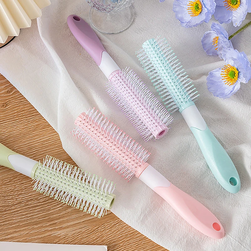 1 قطعة مشط الشعر المستديرة مشط دائري لفة مشط الشعر ضربة داخلية تهب نمط مستقيم الشعر أداة تصفيف الشعر المنزلية #5