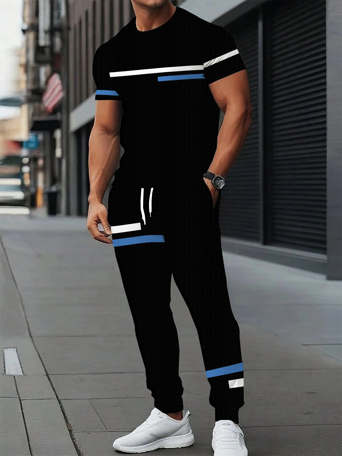 الرجال الصيف الربط رسالة مطبوعة نمط تنفس التجفيف السريع الأعلى العصرية لينة أعلى الشارع جولة الرقبة تي شيرت مجموعة