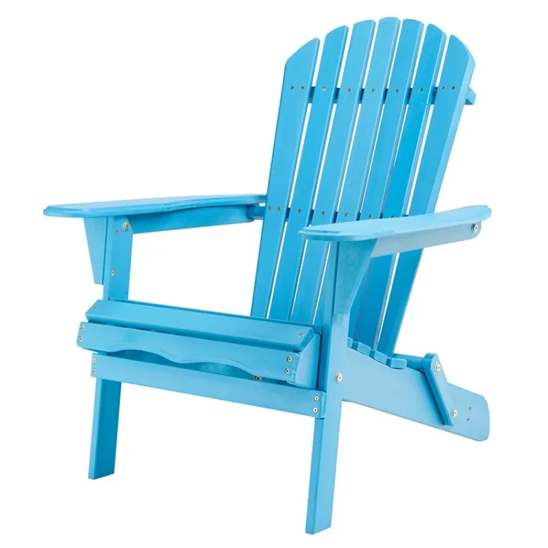 

Folding Wooden Adirondack Chair Set Patio Garden Chair Colorful Outdoor Furniture Beach Chair for Garden Yard Deck Waterproof
