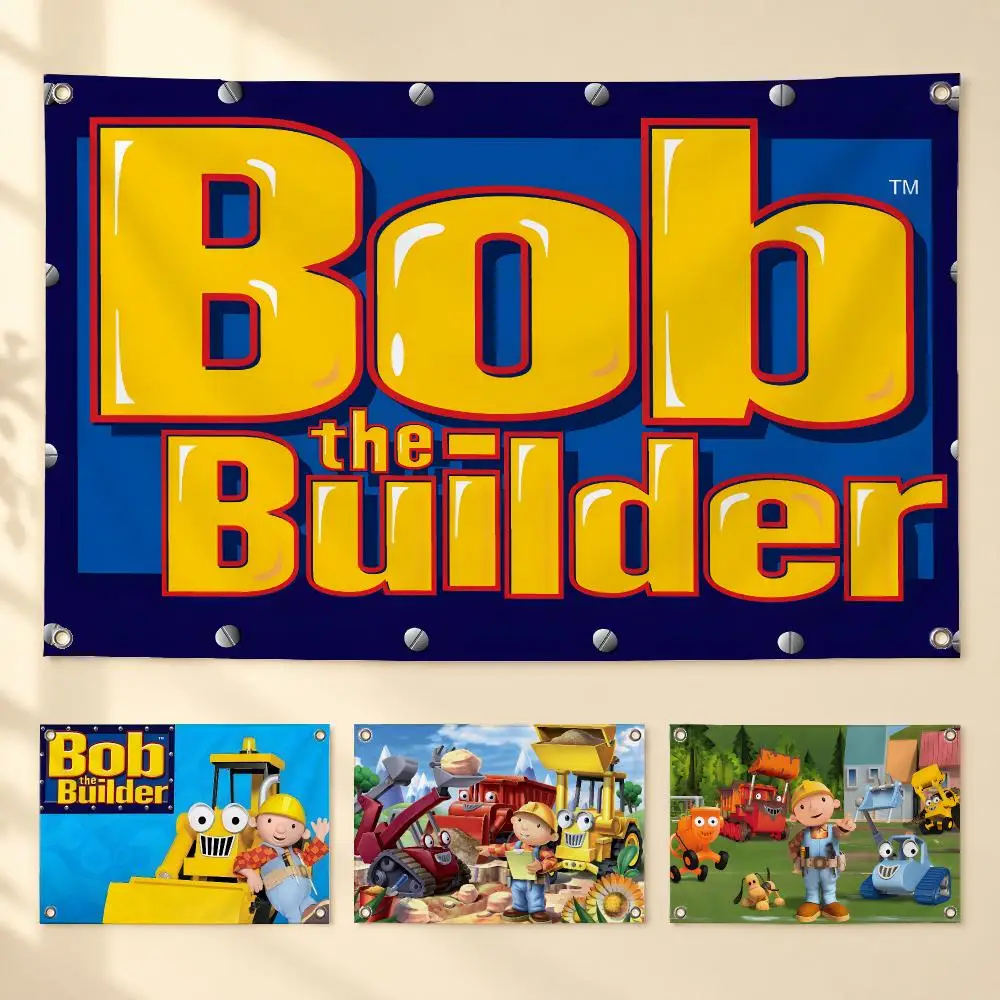 Bob The Builder Flags For Garden Party Living Room Home Wall Flag Bedroom Outdoor Decor
