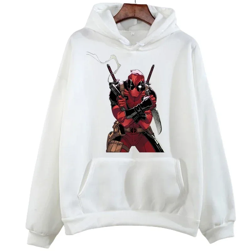 Disney Cartoon Women\'s Casual Clothing Marvel Deadpool Printed Hoodie Fashion Autumn Streetwear Fun Hoodie Sweatshirt Top