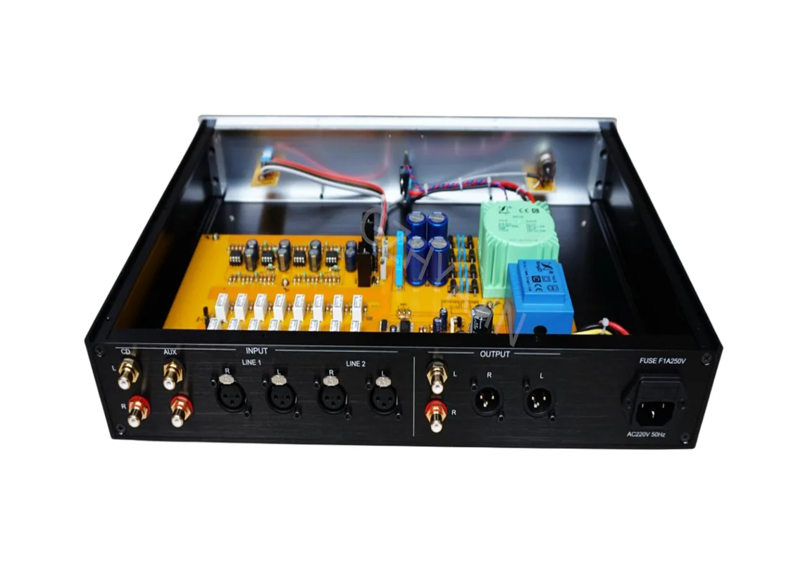 NEW Finished S0627 Balanced Preamplifier LM4562 HiFi Preamp XLR RCA Voltage Regulator ON LM317  lm4562 op amp * 4