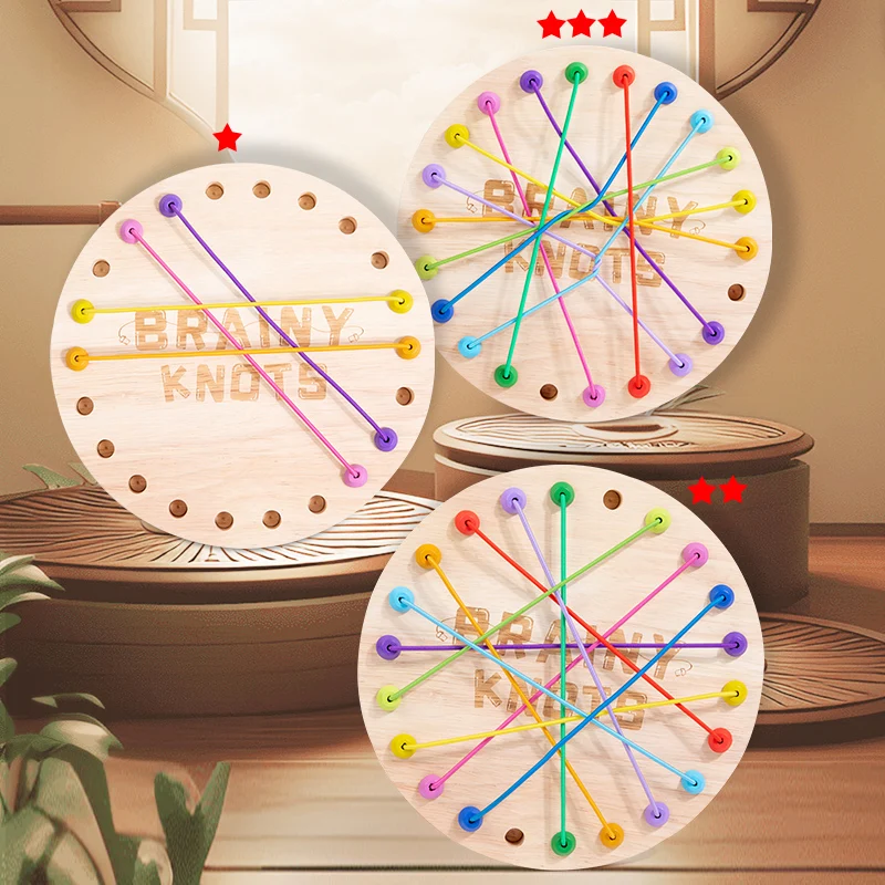 Colorful Rope-Untangling Challenge Toy: Untangle Strings, Train Your Mind. Kids Have a Blast Playing Through Levels and Boosting