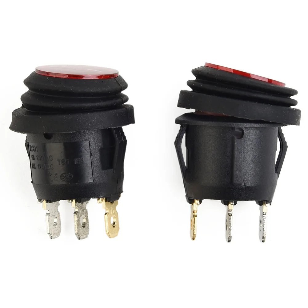 

2pcs LED 12V 20A Car Boat ON/OFF Round Waterproof Rocker Toggle Switch Car Button Lights Switch Automobile Accessories