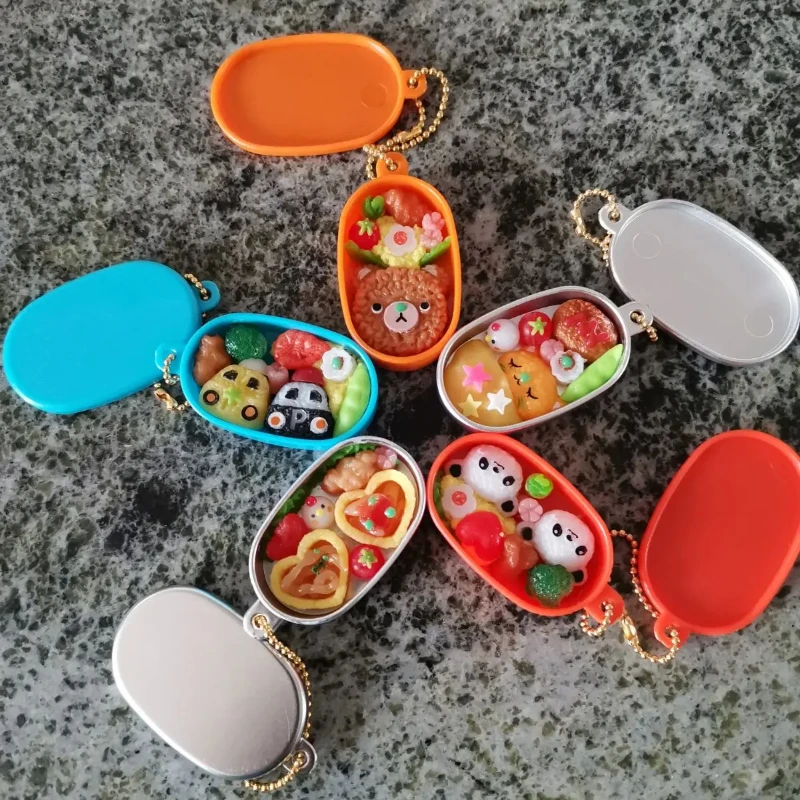 Cute Japanese Bento Gashapon Kawaii Candy Toy Figure Anime Miniature Snack Food Keychain Bag Pendant Model Capsule Toys Gift