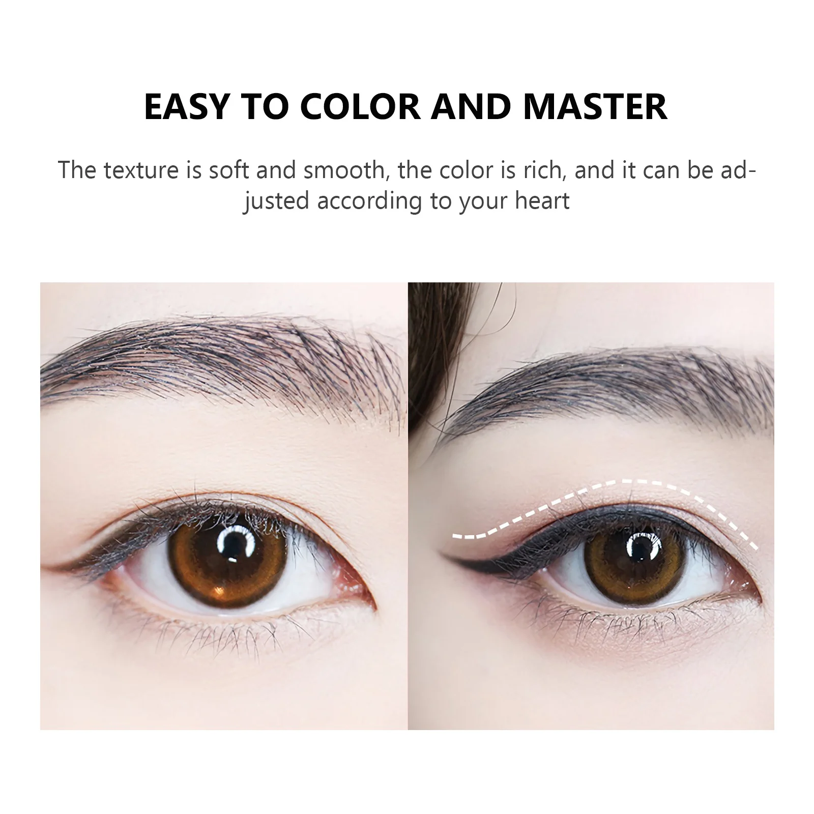 

2Pcs Gel Eyeliner and Brow Makeup Set Waterproof Anti-Oil Long Wearing Formula Smooth Matte Finish Buildable Color for Intense