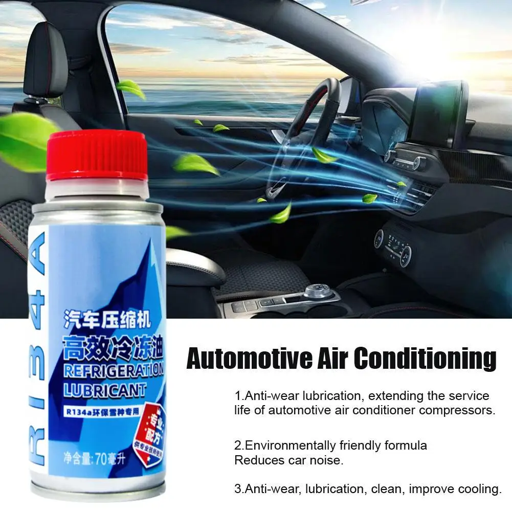 Compresor de aire acondicionado automotriz, aceite de refrigeración, lubricante antidesgaste, refrigeración rápida, refrigerante eficiente, 5/3/2/1 Uds.