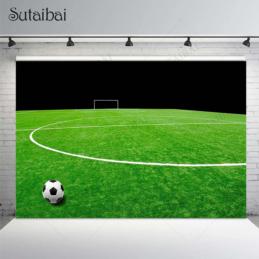 

Football Filed Photography Background Grassland Stadium Soccer Theme Birthday Party Celebrate Supplie Vinyl Cloth Backdrop Booth