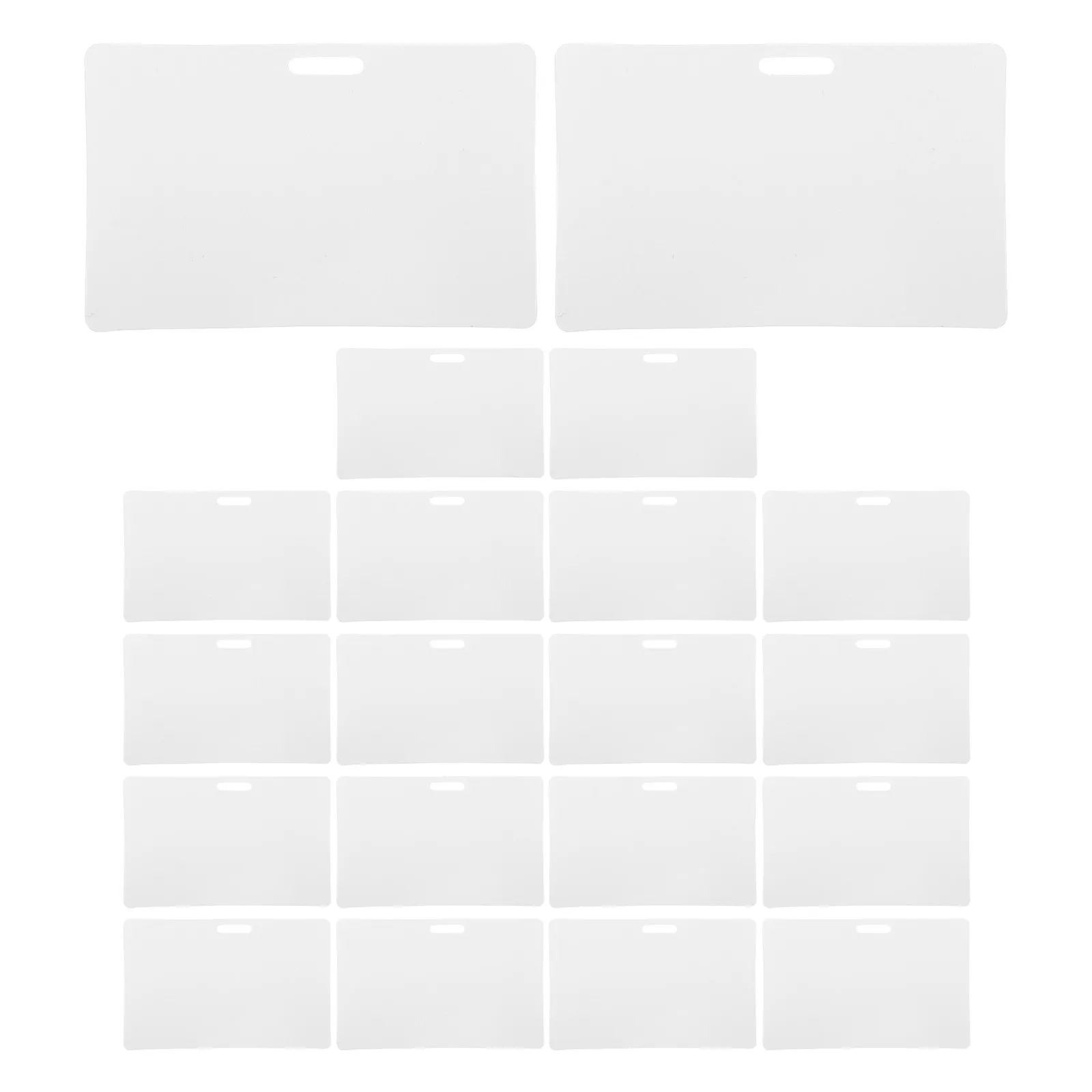 

50Pcs Blank PVC Name Badge Cards with Horizontal Slot Punch for Printing Writing Employee Id Access Control Photo Badge Blanks