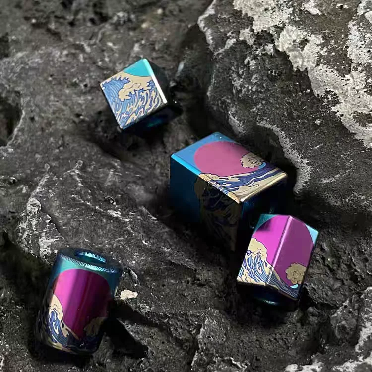 

Брелок из титанового сплава с бусиной из паракорда, подвеска для ножа, шнурок EDC, бусина для молнии