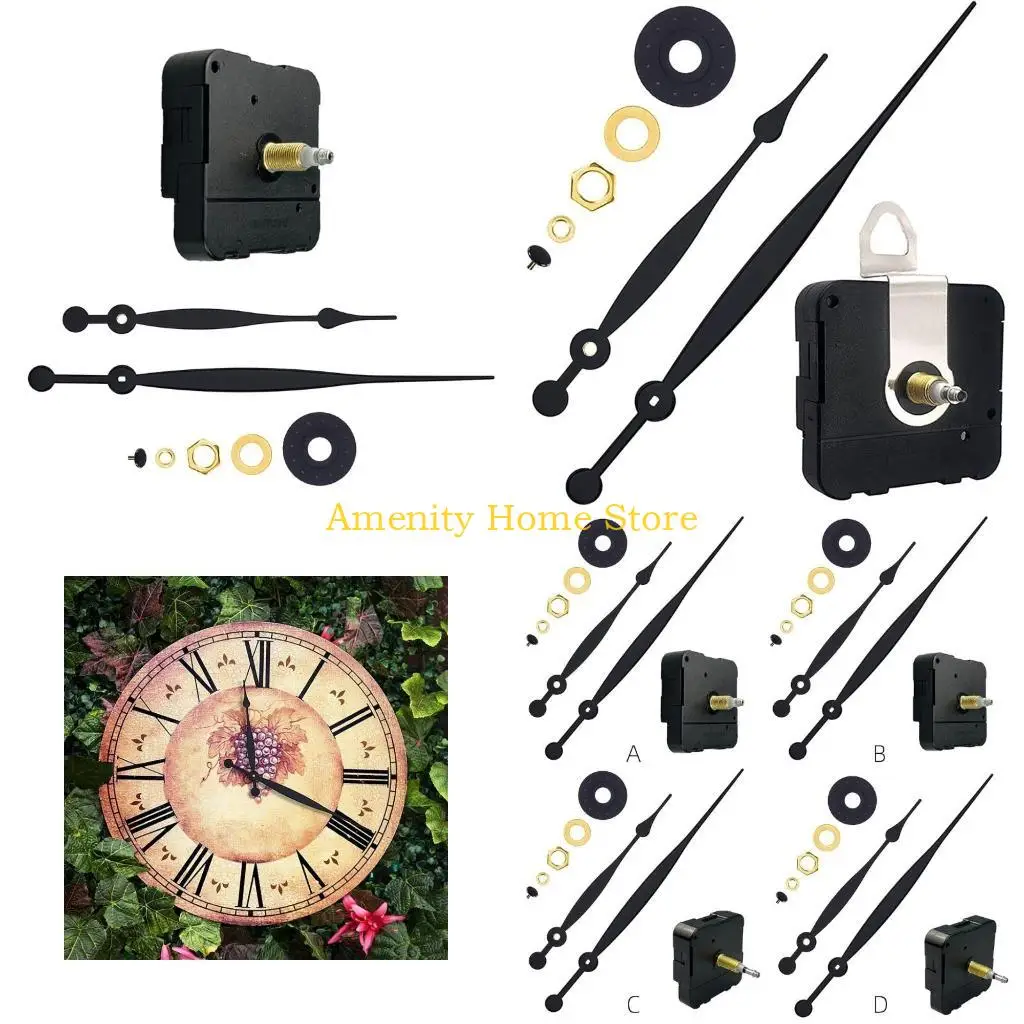 F26C Wall Clock Motor Kits High Torque Quartzs Clock Movement Mechanism with Long Shaft Clock Hands Included Clock Repair