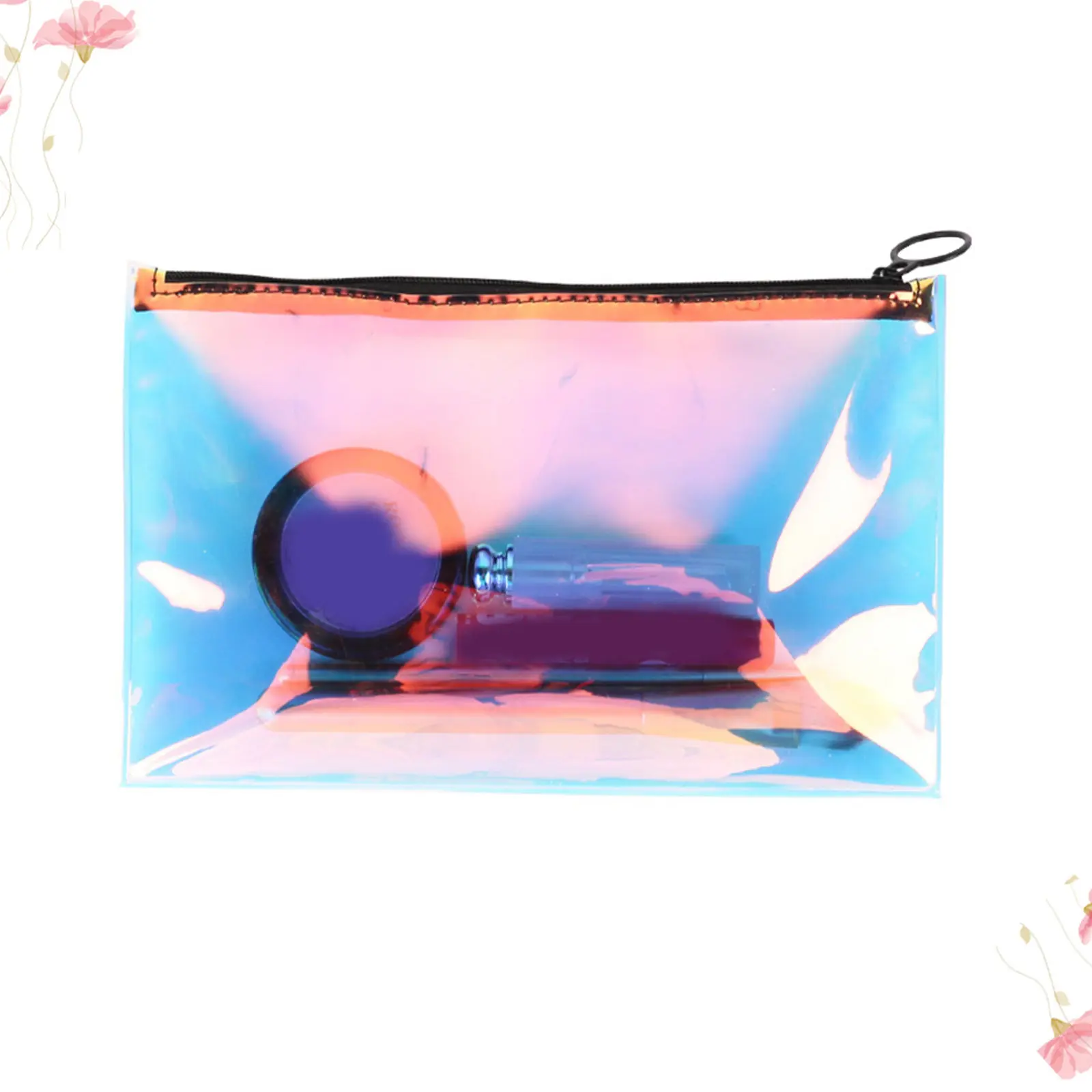 Portable Organizer Bag Compact Lightweight PVC Travel Makeup Pouch for Toiletries Lipstick Toothbrush Facial Cleanser