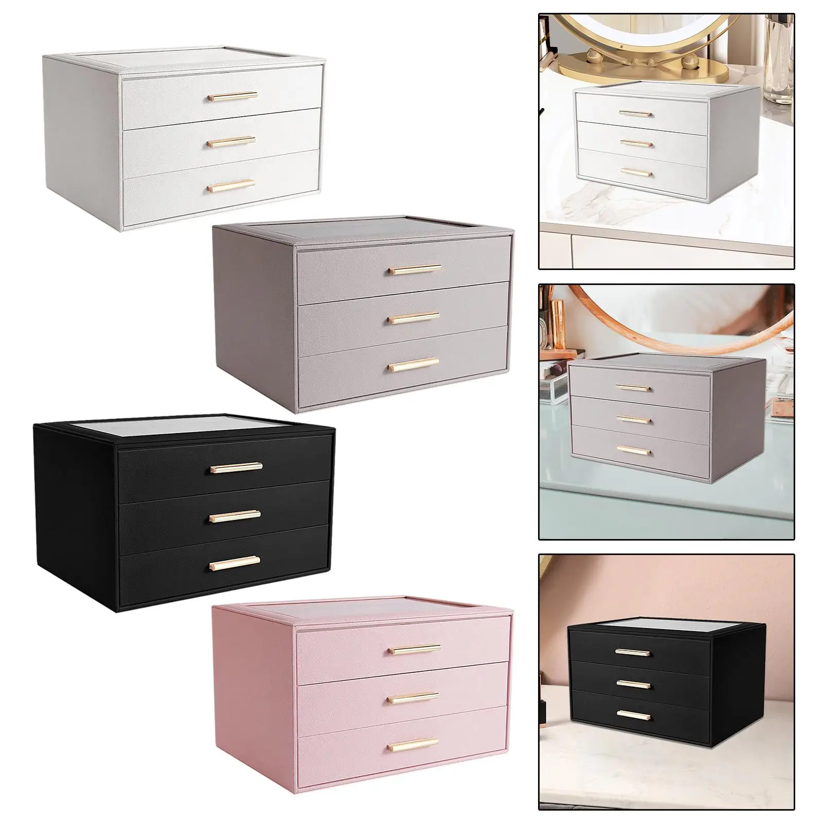 

3 Layer Jewelry Organizer 3 Drawers Jewelry Gifts for Her Bangle Necklace