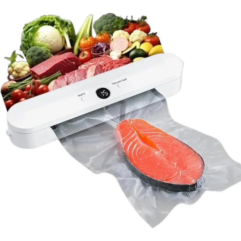Vacuum Sealer Machine Food Storage Freshness, Compact, LED Indicators with 10 Sealing Pockets Film Sealer Vacuum Sealer