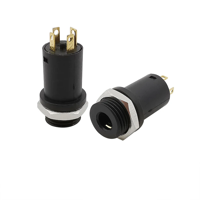 PJ-31640 3.5mm Female Headphone Jack Socket Connector 4 Pin 3.5mm Jack Stereo Audio Panel Mount Socket Connector With Nut Thread