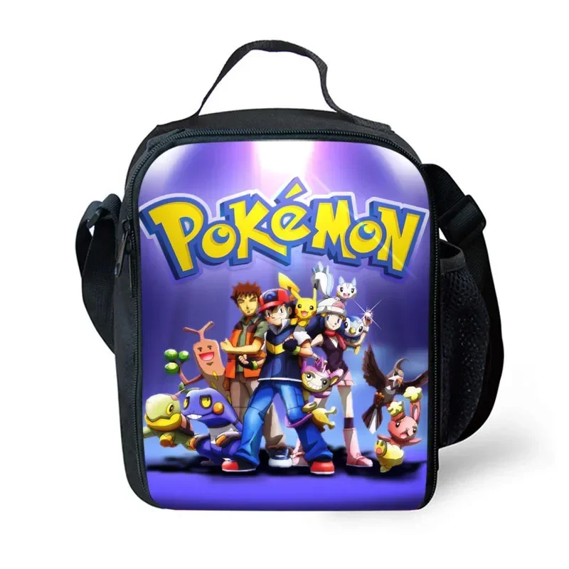 Pokemon Pikachu Student Lunch Bags Cartoon Printing Insulated Bento Bag Portable Thermal Bag Ice Pack Aluminum Foil Beverage Bag