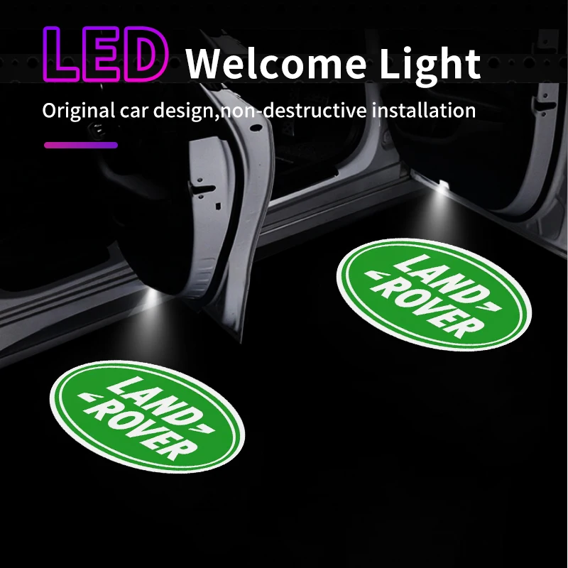 2PCS Car Door Ambient Projection Light LED Welcome Lights For Land Rover Freelander L2 LF Range Rover Evoque 3 4 Discovery L319