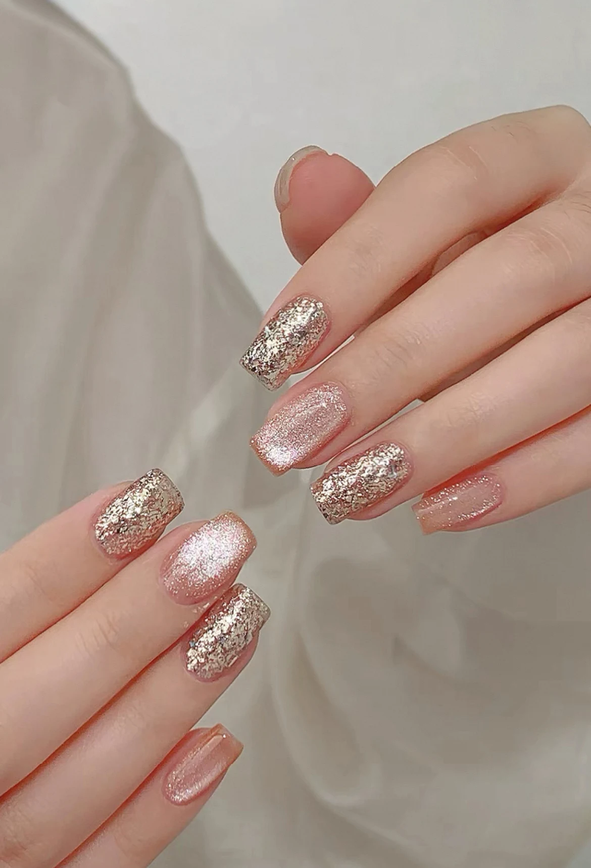 1/12PCS Neue Nagel Salon Bunte Funkelnden Platin Glitter Pailletten Wolke Brokat Crushed Diamant UV Gel Nagellack