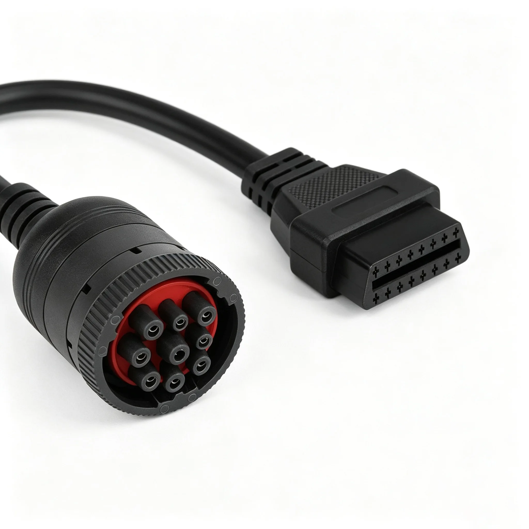 For obd2 Extension Adapter with J1939 Support 9 Pin Female to 16 Pin for male for Truck Maintenance and Diagnostic Workflows