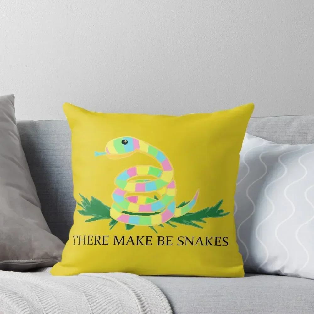 

There Make Be Snakes Throw Pillow Plaid Sofa anime girl christmas pillowcases Ornamental Pillow pillow