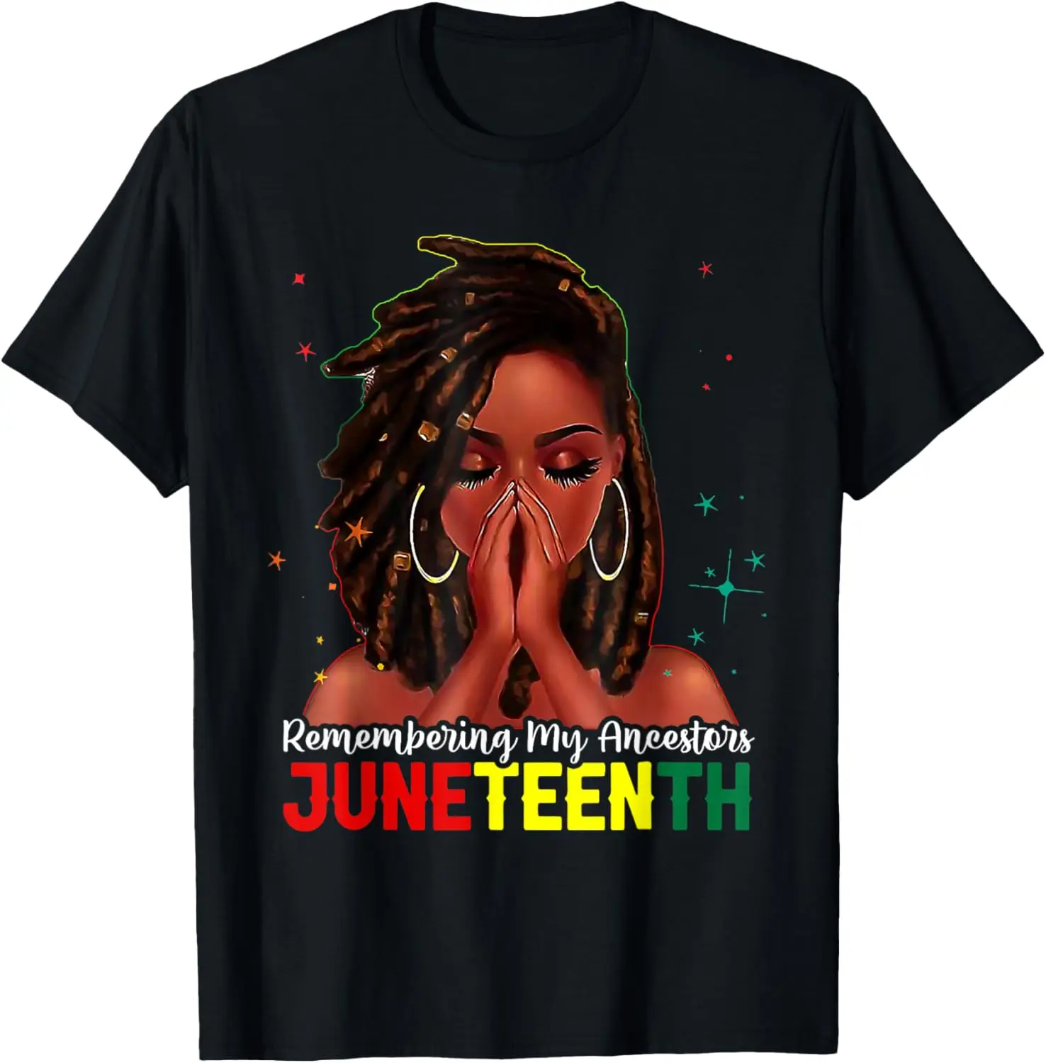 

Hair Black Woman Remembering My Ancestors Juneteenth T-Shirt