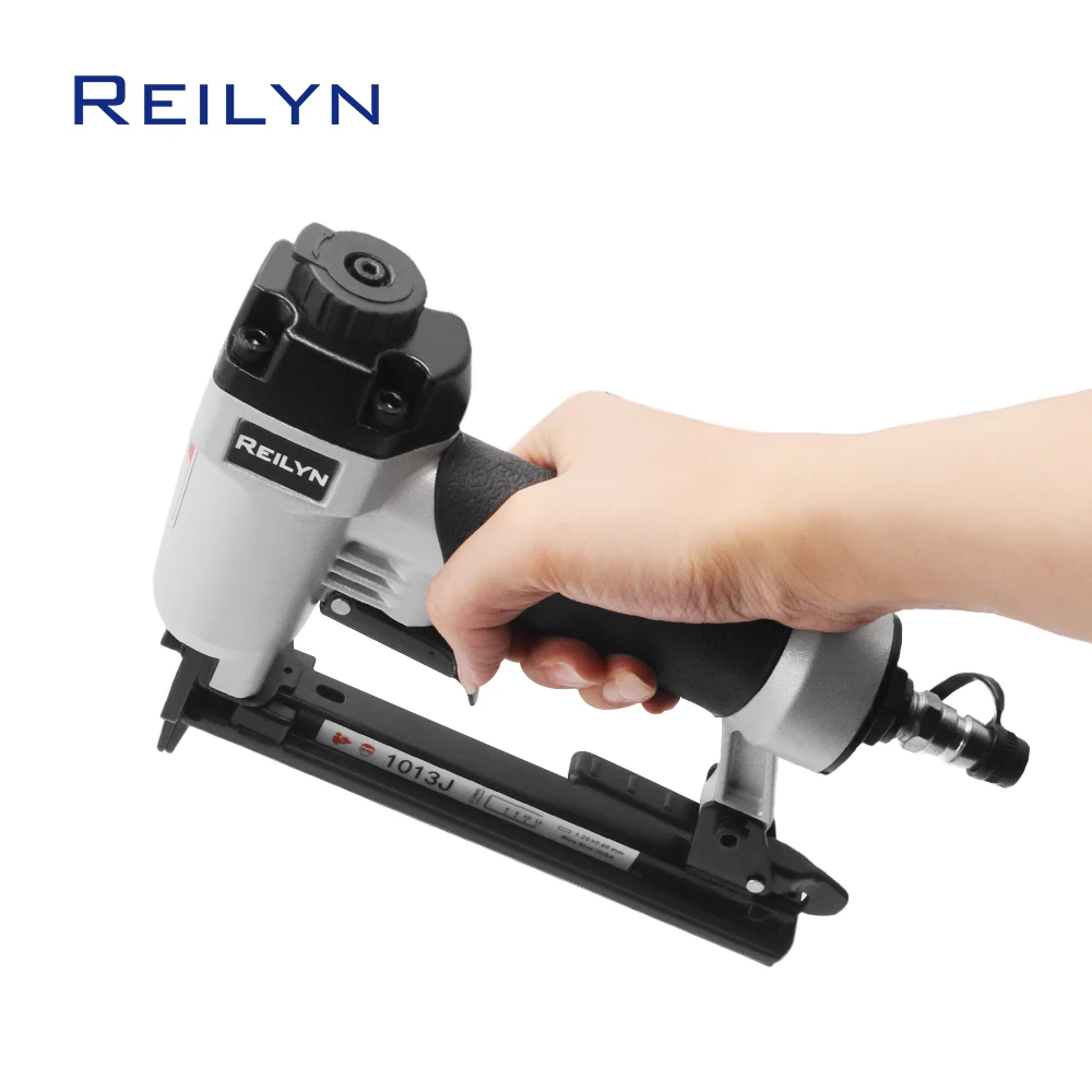 Reilyn Air Stapler 1013J 20GA Pneumatic Nail Gun 5-13mm Nails For Sofa Wooden Fence Floor Woodworking Furniture Decoration Tools