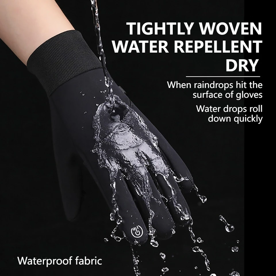 GTUBIKE Guanti caldi da donna invernali da uomo Guanti touchscreen impermeabili antivento Sport all'aria aperta Corsa Ciclismo Guanti da sci