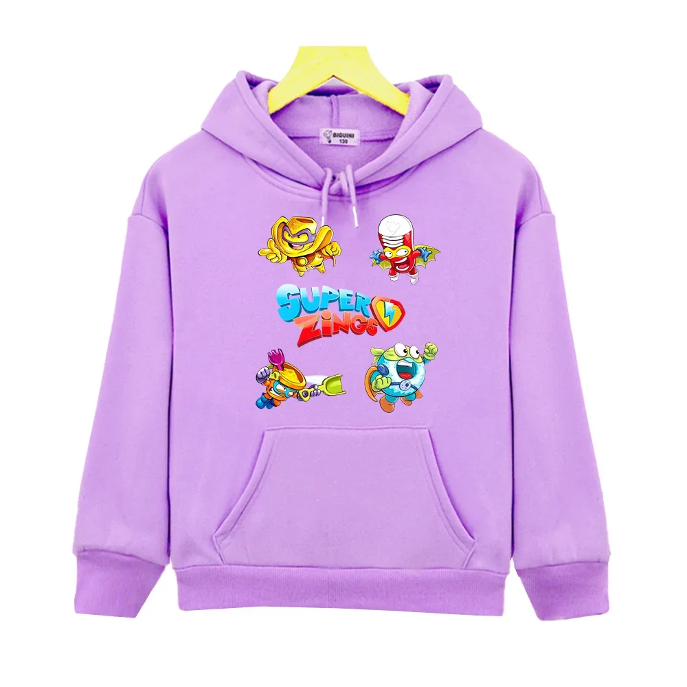 Super Zings Game Kids Hoodies SuperZings Streetwear Long Sleeve Boys Girls Sweatshirts  Autumn/Winter Cartoon Children Pullovers