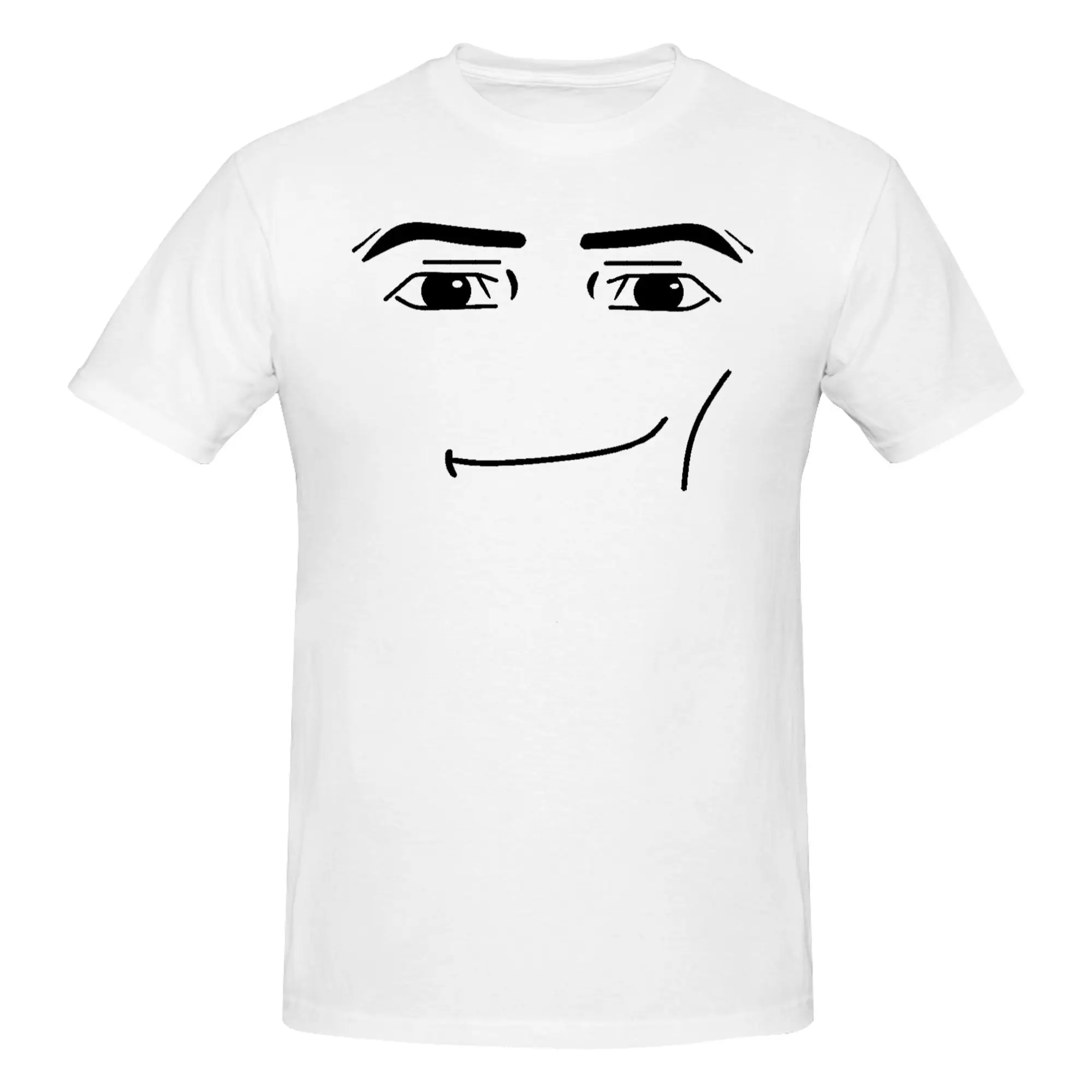 Funny Anime Robot Robloxs Face T-Shirt For Men Women Cotton Short Sleeve Round Neck Summer Clothing