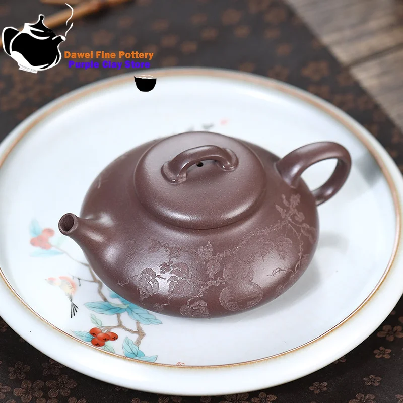 

Yixing handmade purple clay teapot, raw ore, purple clay, high-temperature firing, gourd gourd ladle teapot, tea set