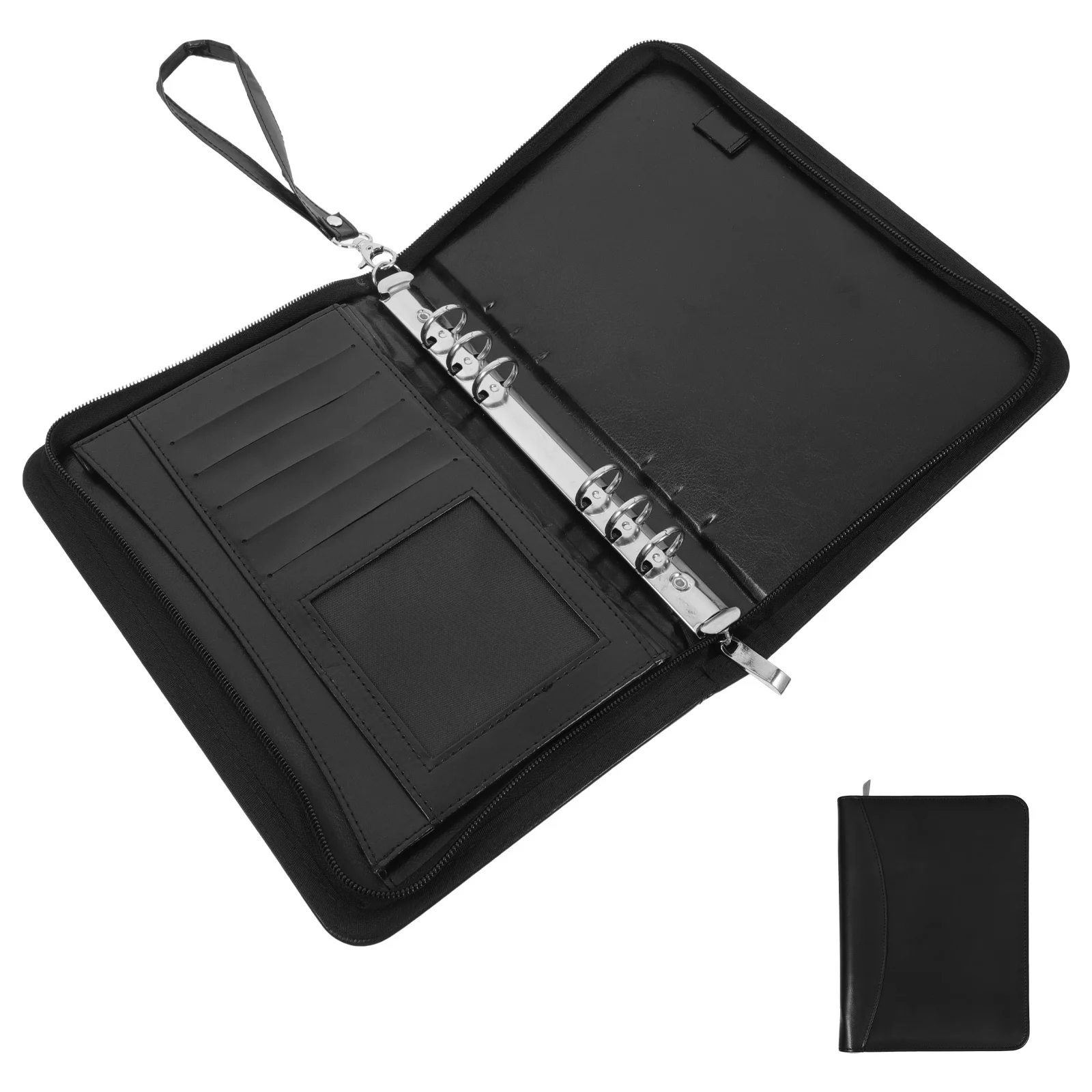 

Zipper Portfolio Business Folder Document Organizer Multiple Compartments Office Portfolio A5 Work Folder Organizer