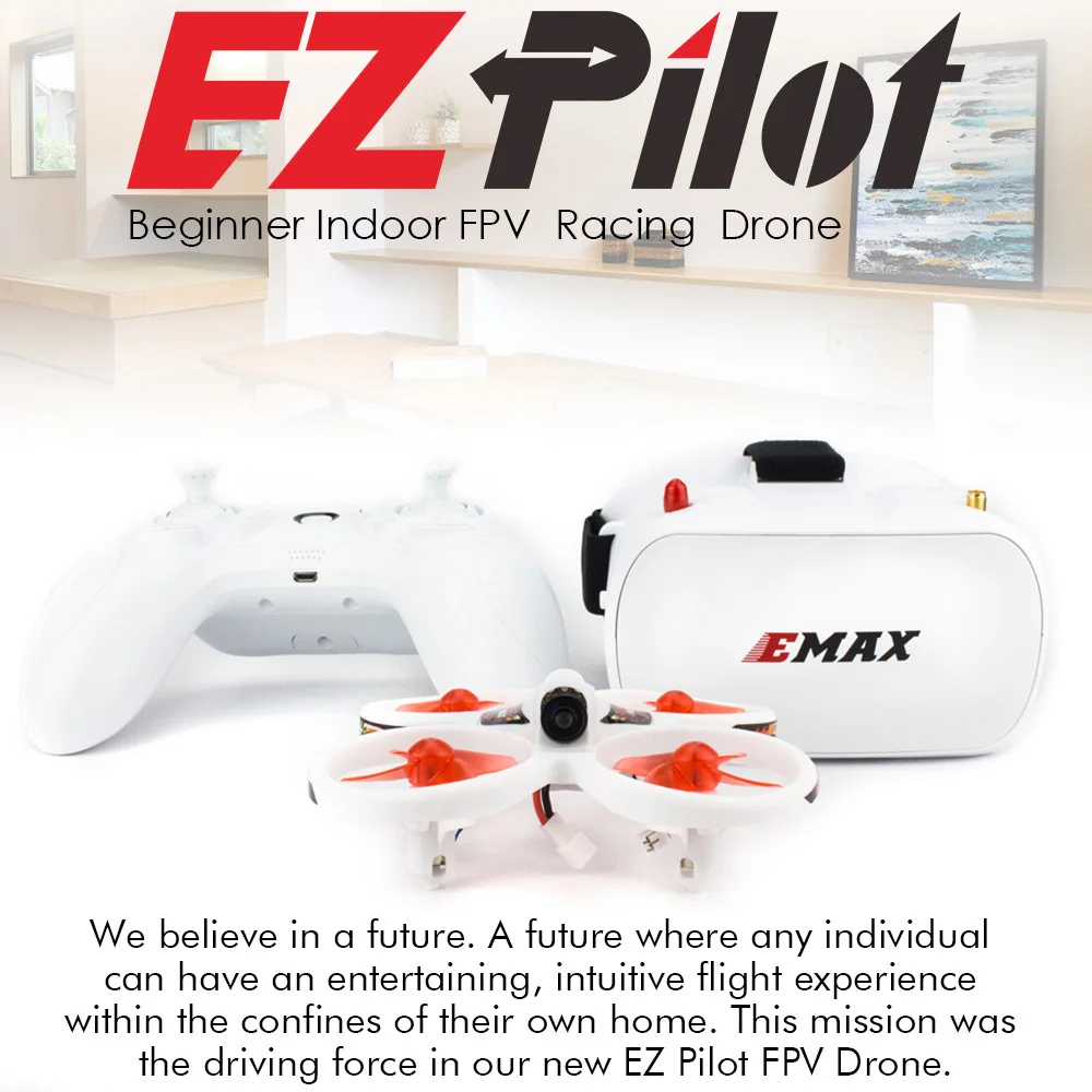 EMAX EZ Pilot 82MM Mini 5.8G kryty FPV Racing Drone z kamerą gogle okulary RC Drone 2 ~ 3S RTF wersja dla początkujących