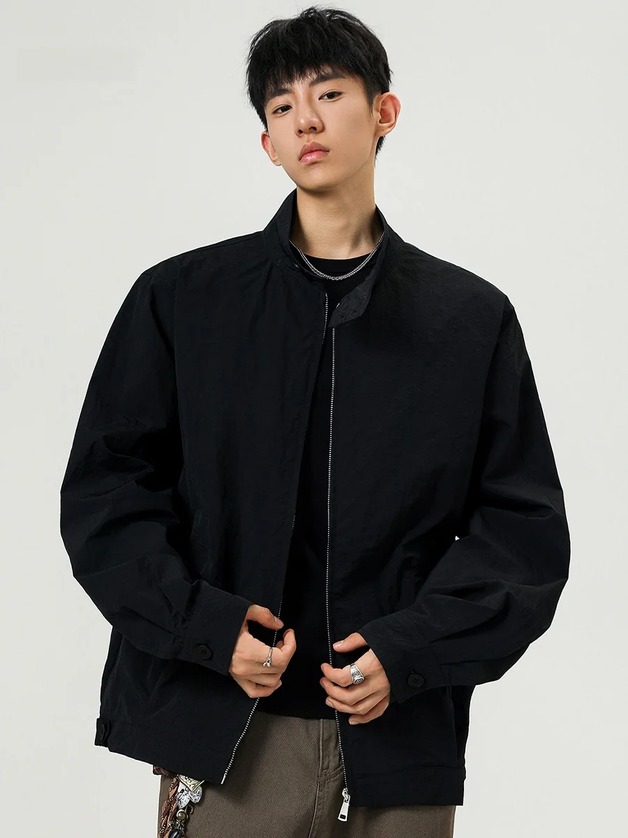 

American Sle Casual Men's Jaet Stand Collar Qui Dry Workwear Coat Autumn New Arrival Cleanfit Outerwear