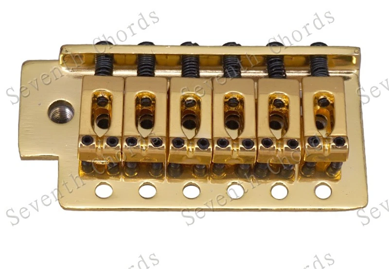 Ein Satz 6-saitiger konkaver Sattel-Tremolo-Brückensystem für E-Gitarren-Zubehörteile, Chrom, Schwarz, Kupfer, Rot zur Auswahl – Detail 33