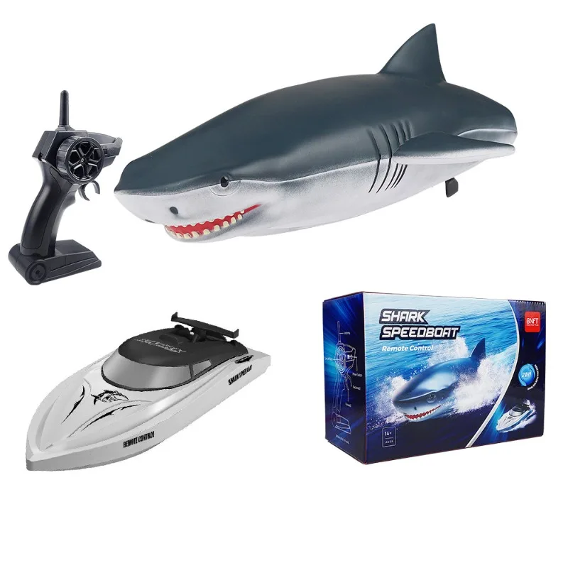 RH705 2.4G RC Shark Whale Toy Remote Controlled Boat Ship Submarine Robots Fish Electric for Boys RC Crocodile Kids Gifts Toy