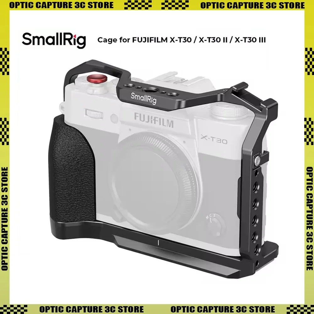 SmallRig X-T30 II / X-T30 III قفص كامل للكاميرا لـ FUJIFILM X-T30 / X T30 II /X T30 III مع لوحة الإصدار السريع Arca-Swiss 5662