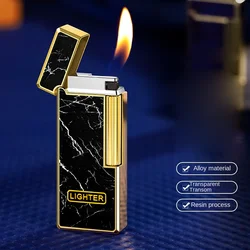 2024 NEW Portable Metal Grinding Wheel Open Flame Lighters Mini Butane Gas Lighter Cigarette Lighter Smoking Accessories