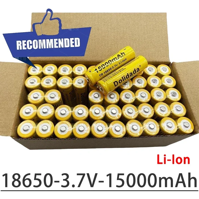 

Free Shipping 100% new 18650 battery 3.7v 15000mAh rechargeable lithium-ion battery for flashlights, headlights, electronic toy