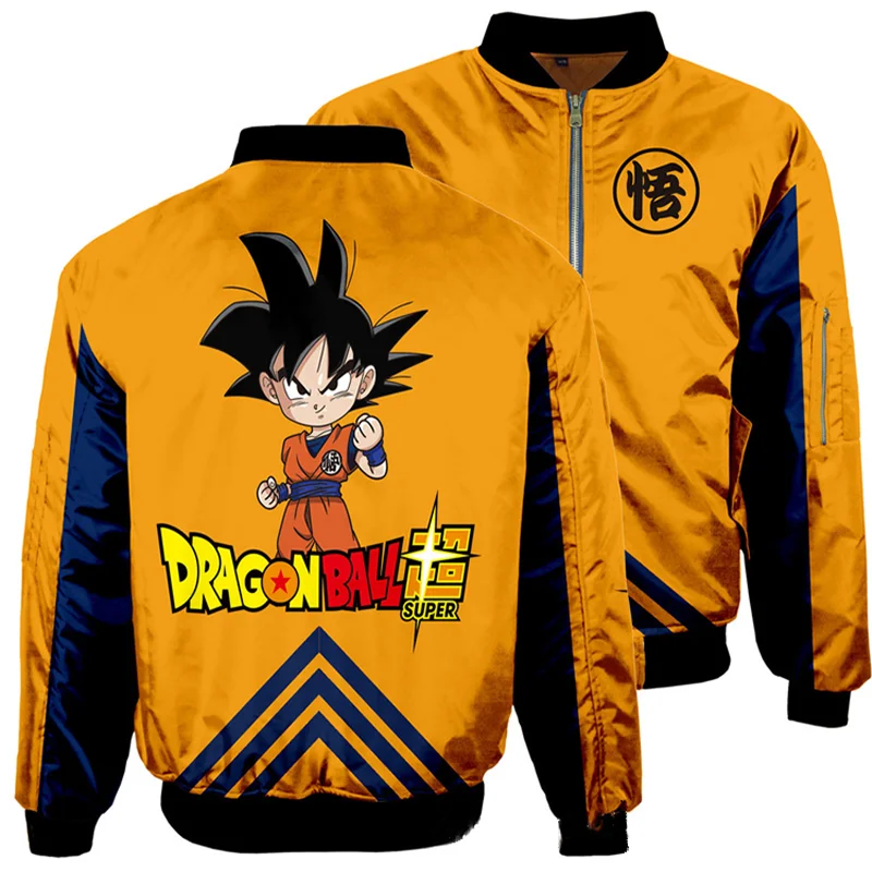 Новое милое мужское пальто с героями мультфильмов, куртка в стиле аниме Dragon Ball Goku, одежда с 3d цифровой печатью, уличный наряд для мальчиков, топы европейского размера