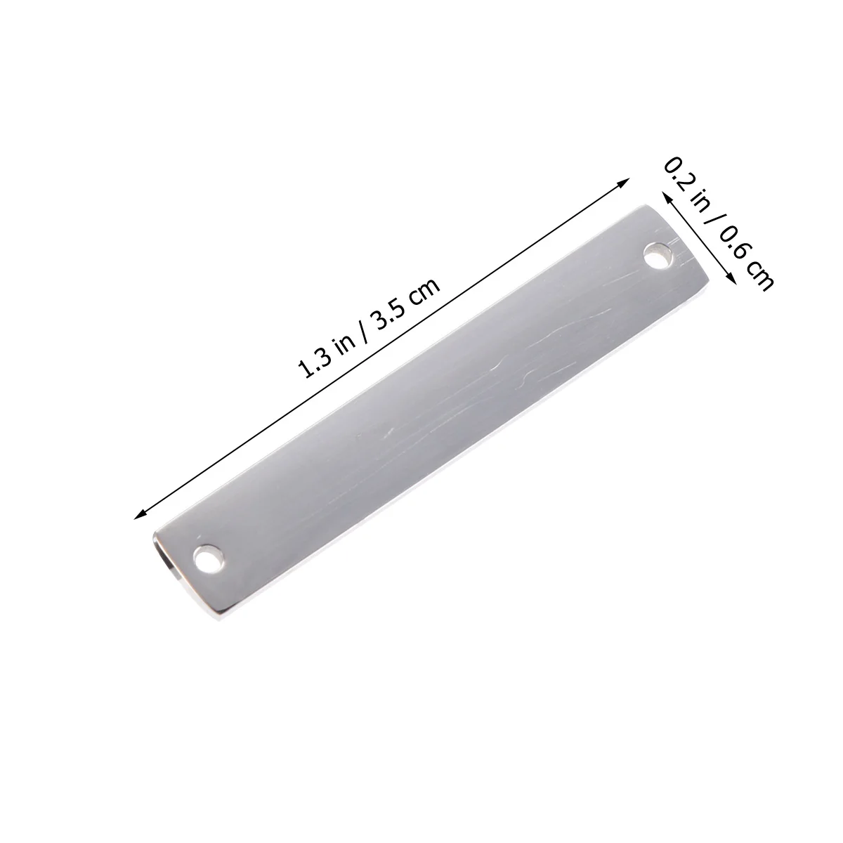 

10 pcs Rectangle Stainless Steel Dual Hole Connector Pendants for DIY Jewelry Making Bracelet Necklace Earrings Accessories