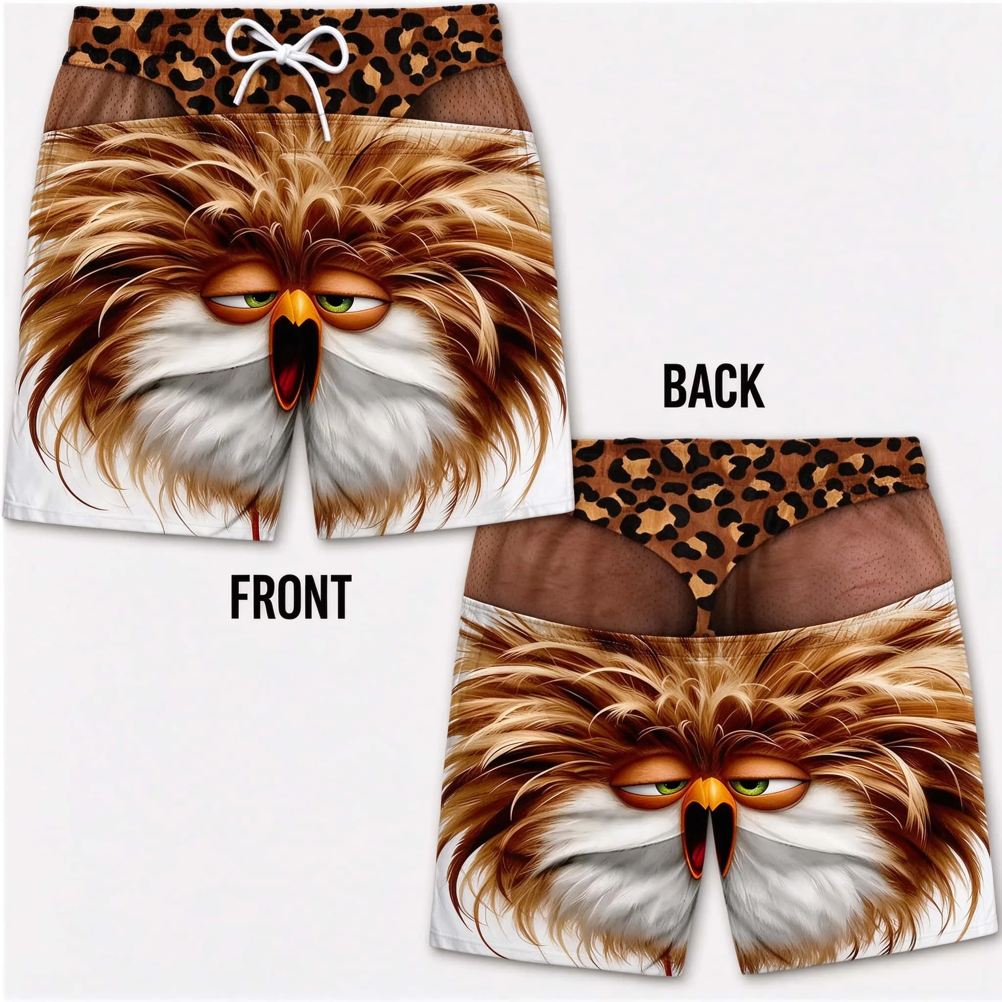 27Funny Animal Duck 3d Print Mens Beach Shorts Quick Dry Drawstring Elastic Waist Trunks Goat Cat Graphic Cartoon Sport Shorts