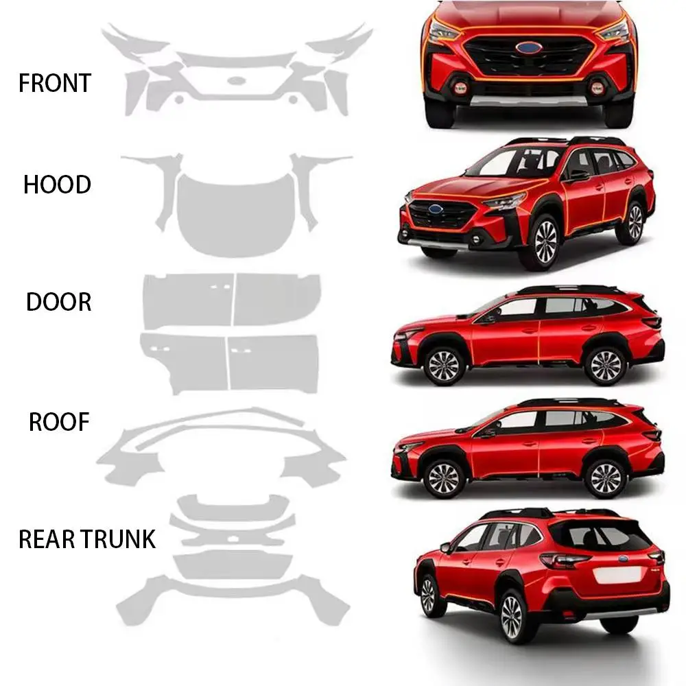 

For Subaru Outback 2022-2025 TPU Paint Protection Film Self-Healing Clear Bra Pre-cut PPF Kit Car Body Anti-Scratch Resistant