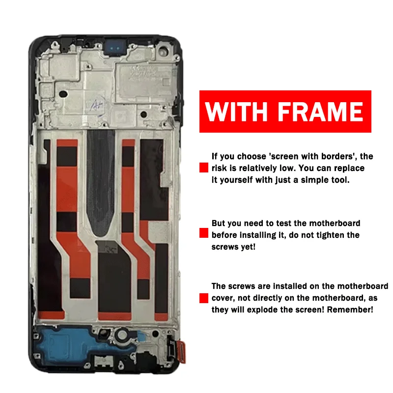 6,43-calowy wyświetlacz Super AMOLED dla OPPO Reno8 Lite 8Lite CPH2343 Wyświetlacz LCD Ekran dotykowy Digitizer Zespół dla Oppo Reno8 Z 8Z Wyświetlacz — zdjęcie 3