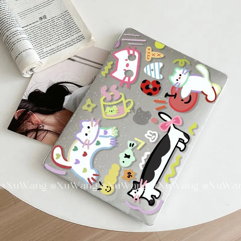 Creativity Animal Case for Macbook Air 13 13.6 M4 M1 Pro 14 16 M4 Air 15 13 M3 M2 Cover A1369 A1466 Neo 2026 Anti-Scratc Glitter