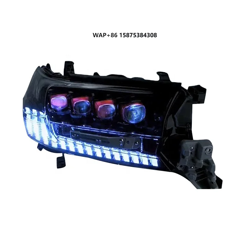 

Car Accessories Halogen Led Headlight Plastic Headlights 4 Lens Headlamp for Landcruiser LC200 Fj200 2016-2021