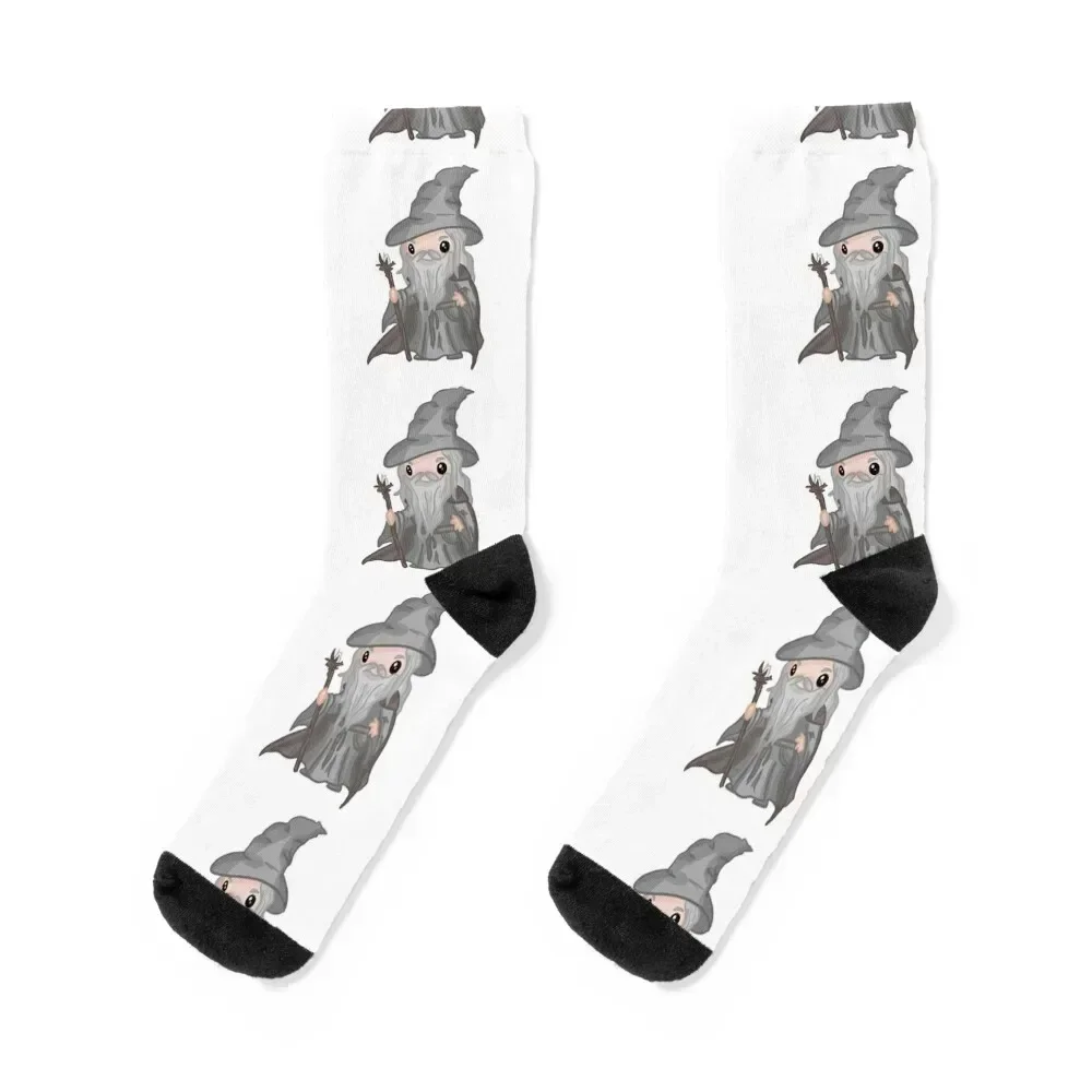 Cute Gandalf Cartoon Socks funny gifts hiphop loose Men's Mens Socks Women's